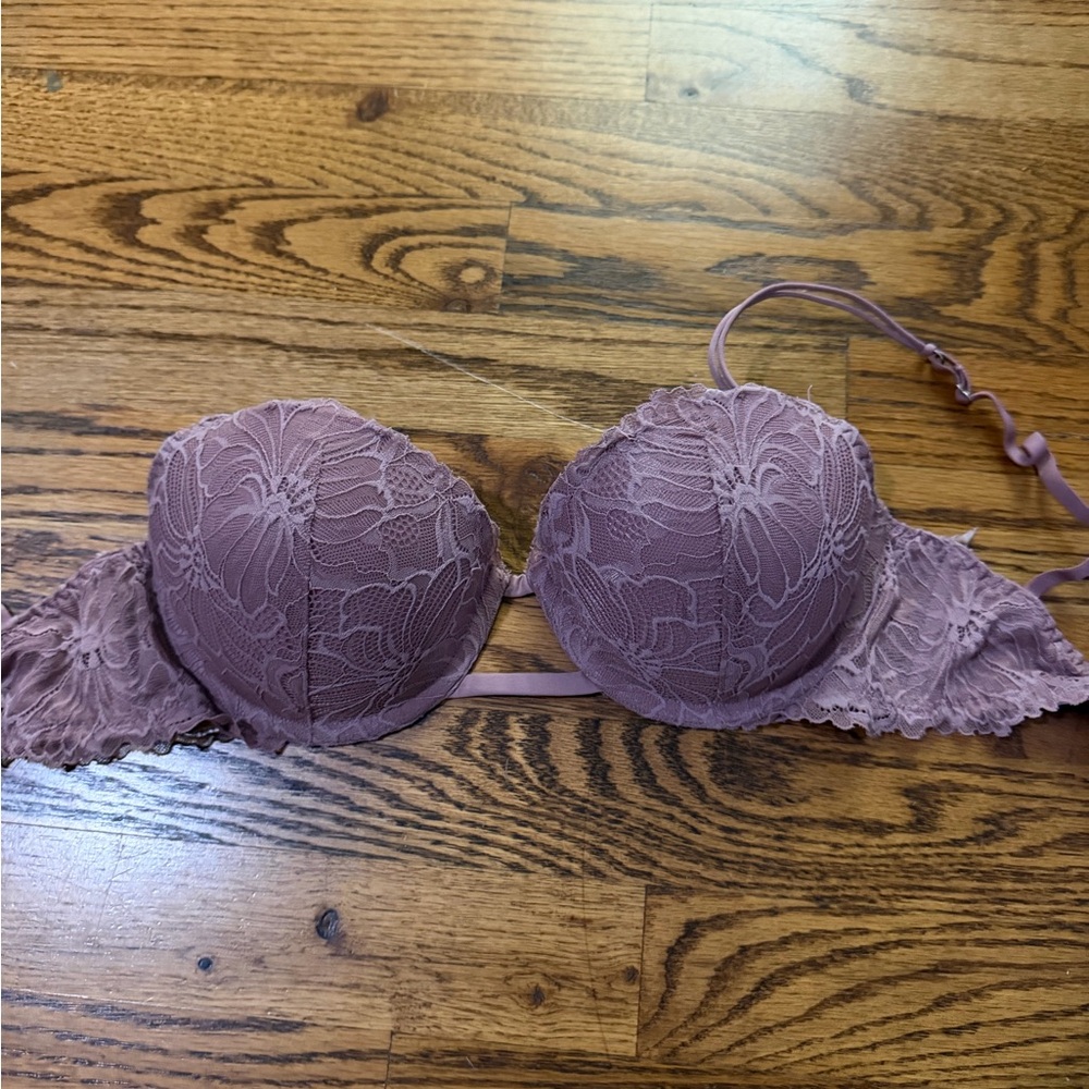 Hollister Mauve Lace Push-Up Bra